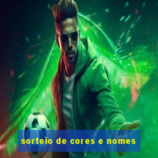 sorteio de cores e nomes